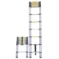 10.5FT Multi Purpose Aluminum Ladder Fold Step Extend Telescopic Garden Tools